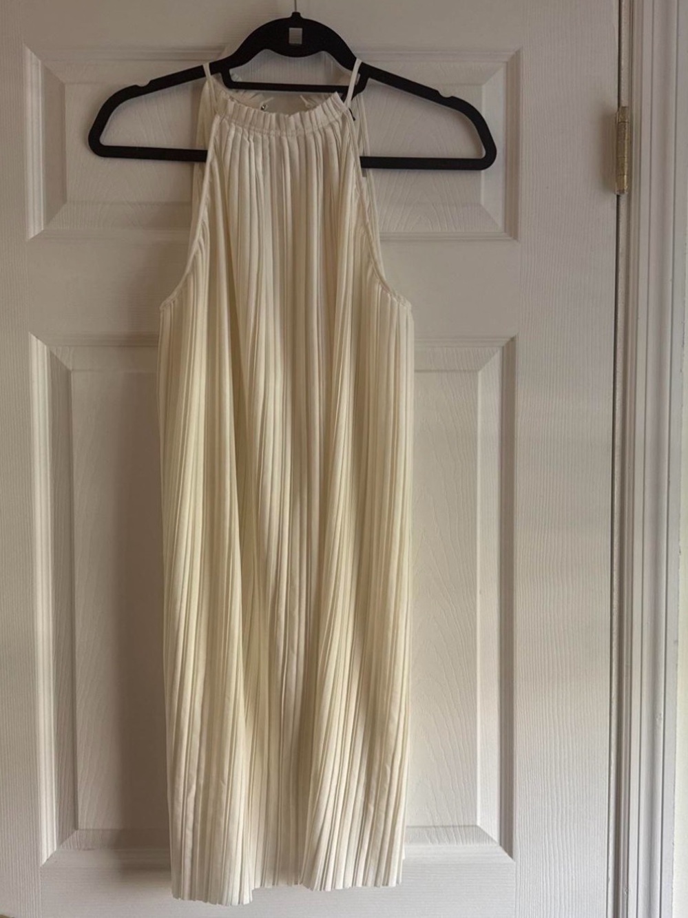 Banana Republic Cream Pleated Mini Dress